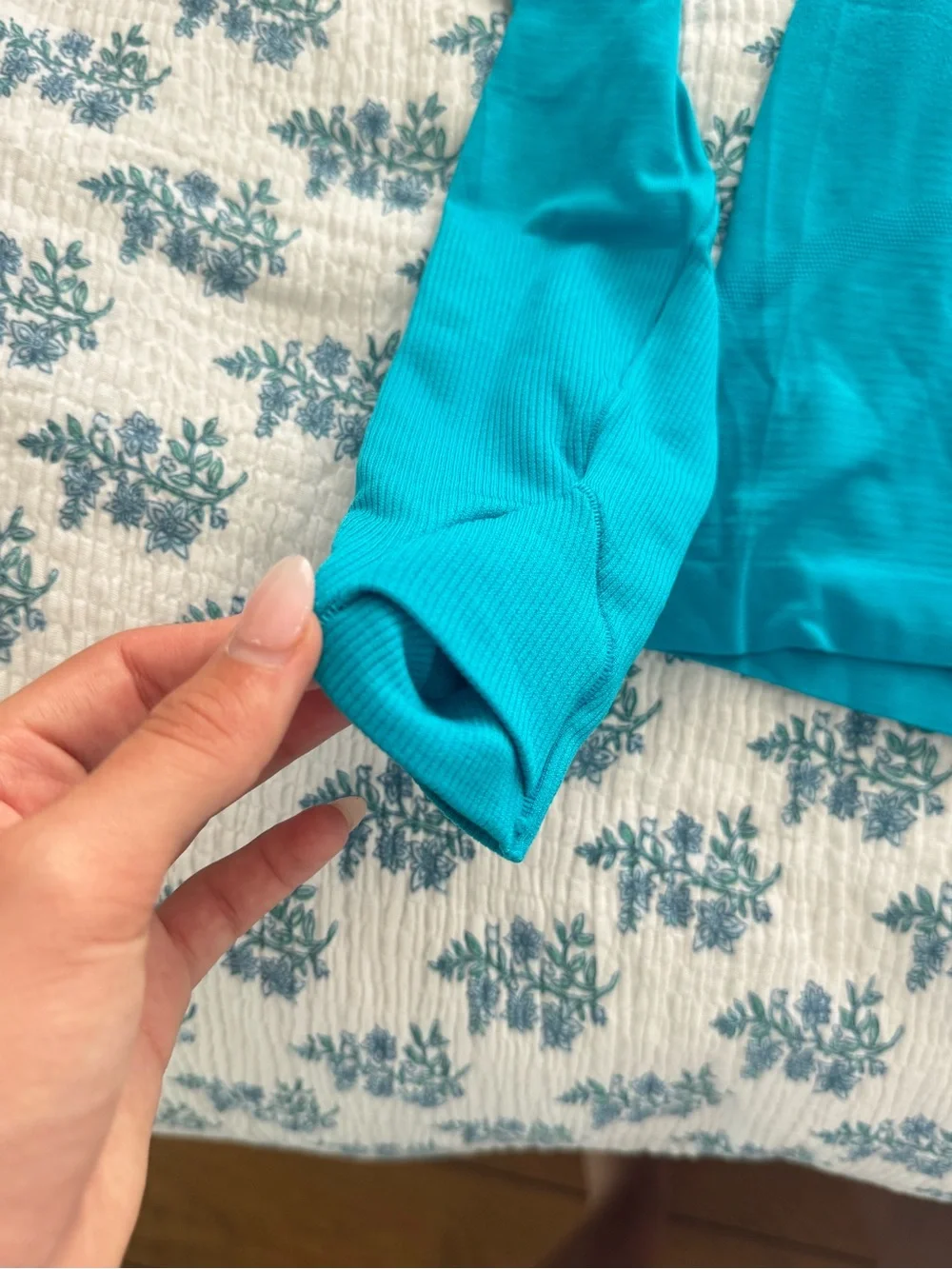 lululemon athletica Long-Sleeve Crew Top in Bright Teal